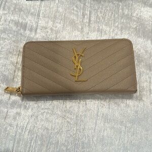 Saint Laurent long wallet with zipper closure